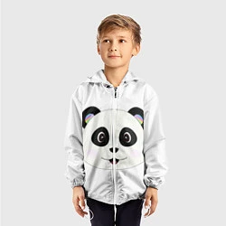 Ветровка с капюшоном детская Panda, цвет: 3D-белый — фото 2