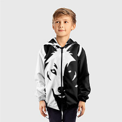 Ветровка с капюшоном детская Зверь, цвет: 3D-черный — фото 2