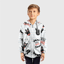 Ветровка с капюшоном детская Ты рокер, цвет: 3D-белый — фото 2