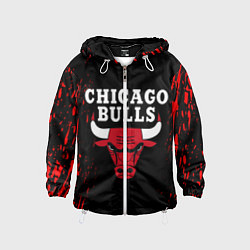 Ветровка с капюшоном детская CHICAGO BULLS, цвет: 3D-белый