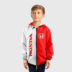 Ветровка с капюшоном детская HONDA, цвет: 3D-черный — фото 2