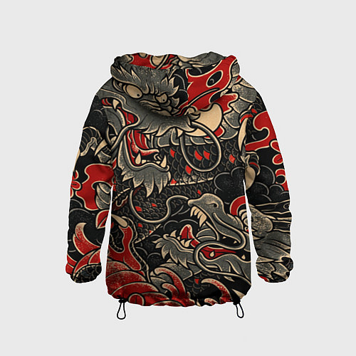 Детская ветровка Dsquared tatoo DRAGON / 3D-Черный – фото 2