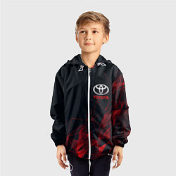 Ветровка с капюшоном детская TOYOTA, цвет: 3D-белый — фото 2