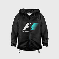 Ветровка с капюшоном детская Formula 1, цвет: 3D-черный