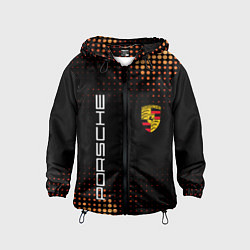 Ветровка с капюшоном детская PORSCHE, цвет: 3D-черный