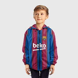 Ветровка с капюшоном детская FC Barcelona 2021, цвет: 3D-черный — фото 2