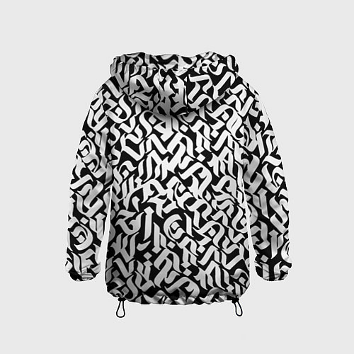 Детская ветровка Шрифт на чёрном / 3D-Черный – фото 2