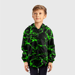 Ветровка с капюшоном детская Green Flash, цвет: 3D-черный — фото 2