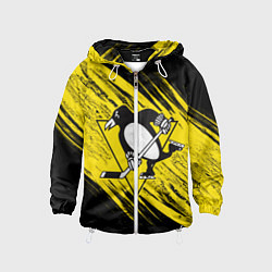 Ветровка с капюшоном детская Pittsburgh Penguins Sport, цвет: 3D-белый