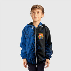 Ветровка с капюшоном детская FC Barcelona ФК Барселона, цвет: 3D-белый — фото 2