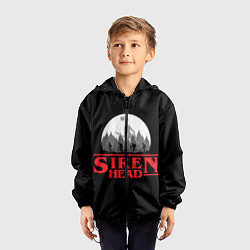 Ветровка с капюшоном детская Siren Head, цвет: 3D-черный — фото 2