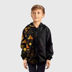 Ветровка с капюшоном детская Geometry, цвет: 3D-черный — фото 2