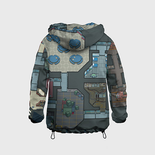 Детская ветровка AMONG US - КАРТА / 3D-Черный – фото 2