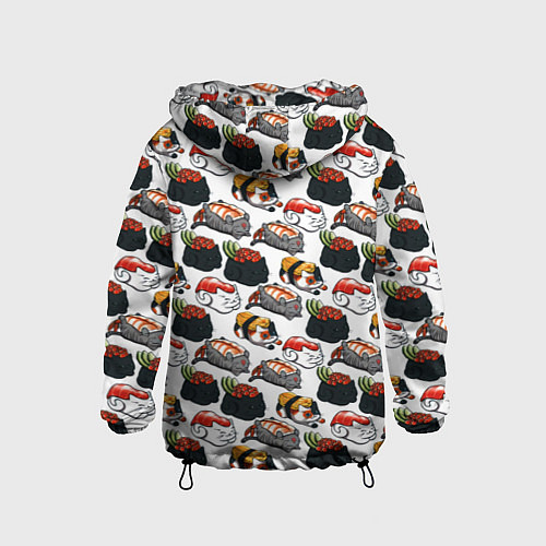 Детская ветровка Котики Суши / 3D-Черный – фото 2