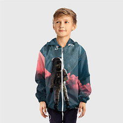 Ветровка с капюшоном детская Космонавт, цвет: 3D-белый — фото 2