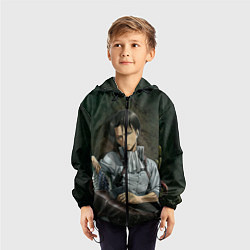 Ветровка с капюшоном детская Леви Аккерман, цвет: 3D-черный — фото 2