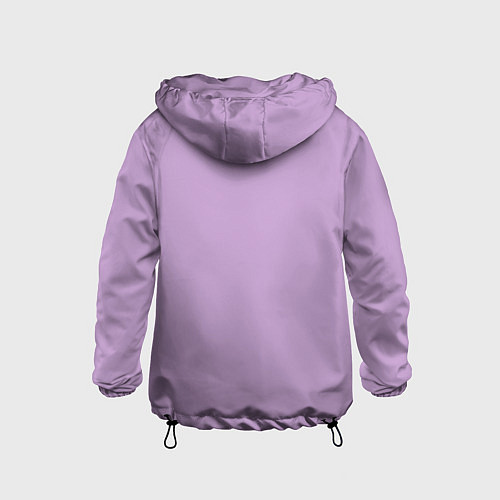 Детская ветровка Глициниевый цвет без рисунка / 3D-Черный – фото 2