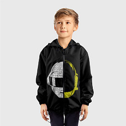 Ветровка с капюшоном детская Daft Punk, цвет: 3D-черный — фото 2