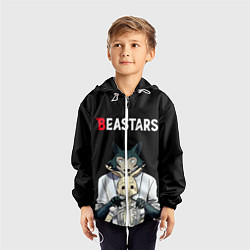 Ветровка с капюшоном детская Beastars Выдающиеся звери, цвет: 3D-белый — фото 2
