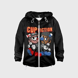 Ветровка с капюшоном детская CUP FICTION, цвет: 3D-белый