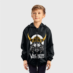 Ветровка с капюшоном детская Valheim Viking, цвет: 3D-черный — фото 2