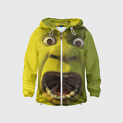 Ветровка с капюшоном детская Shrek is Yelling, цвет: 3D-белый