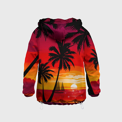 Детская ветровка Гавайский закат / 3D-Белый – фото 2