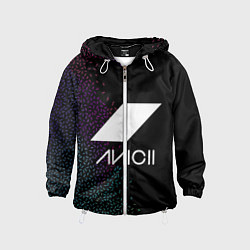 Ветровка с капюшоном детская AVICII RAIBOW STYLE, цвет: 3D-белый