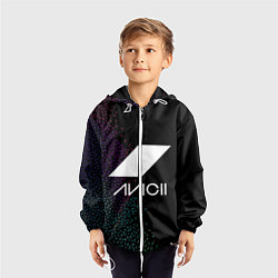 Ветровка с капюшоном детская AVICII RAIBOW STYLE, цвет: 3D-белый — фото 2