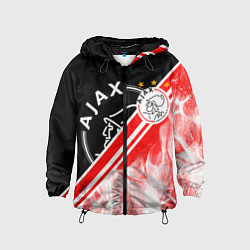 Ветровка с капюшоном детская FC AJAX AMSTERDAM ФК АЯКС, цвет: 3D-черный