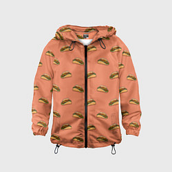 Ветровка с капюшоном детская Тако паттерн, цвет: 3D-черный