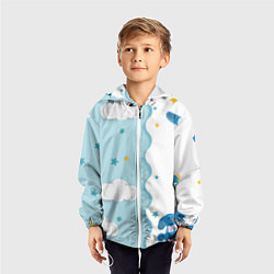 Ветровка с капюшоном детская Слоник с Шариком, цвет: 3D-белый — фото 2