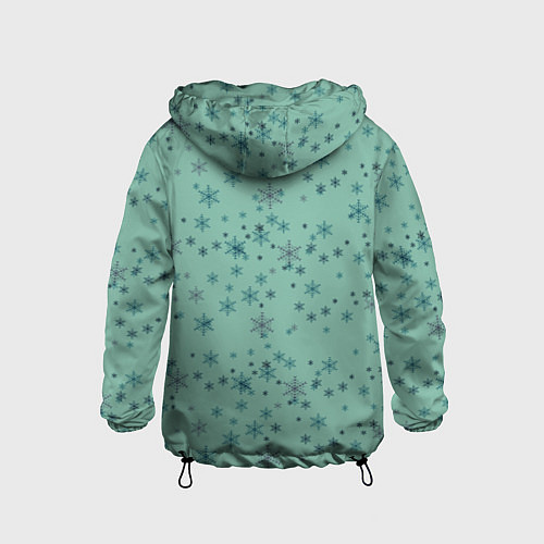 Детская ветровка Зима снежинки / 3D-Черный – фото 2