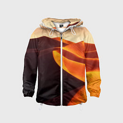 Ветровка с капюшоном детская Пустыня дюна барханы, цвет: 3D-белый