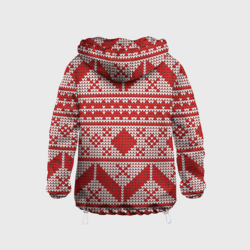 Детская ветровка Вязаный рисунок / 3D-Белый – фото 2