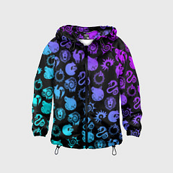 Детская ветровка 7 СМЕРТНЫХ ГРЕХОВ НЕОН ЭМБЛЕМЫ