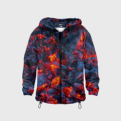 Ветровка с капюшоном детская Магия углей, цвет: 3D-черный