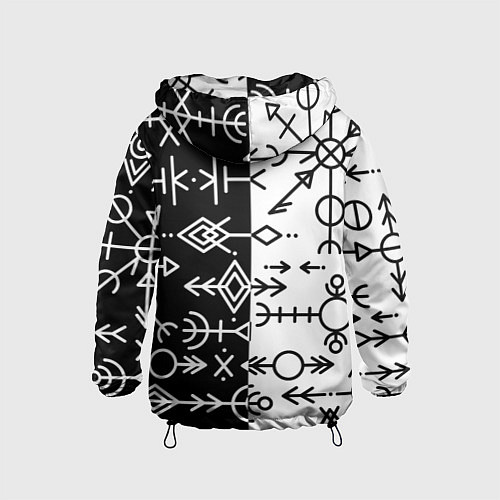 Детская ветровка ДРЕВНИЕ СЛАВЯНСКИЕ РУНЫ / 3D-Черный – фото 2