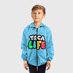 Ветровка с капюшоном детская Toca Life: Logo, цвет: 3D-черный — фото 2