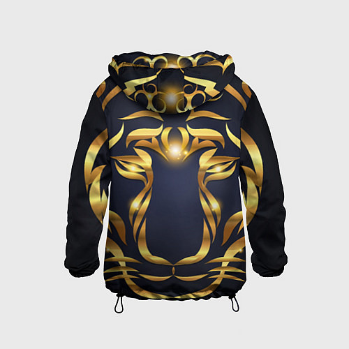 Детская ветровка Золотой символ года Тигр / 3D-Черный – фото 2