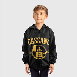 Ветровка с капюшоном детская Кассано знак, цвет: 3D-черный — фото 2