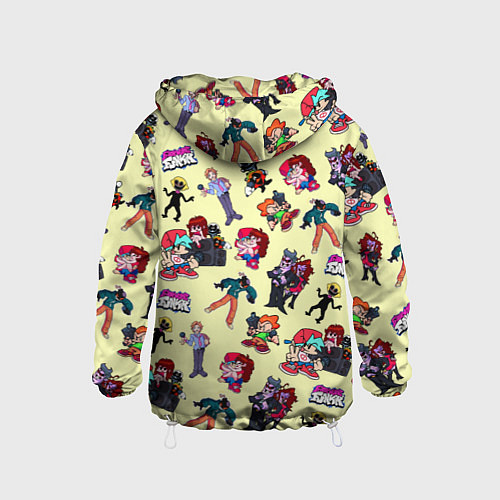Детская ветровка Friday Night Funkin - все герои / 3D-Белый – фото 2