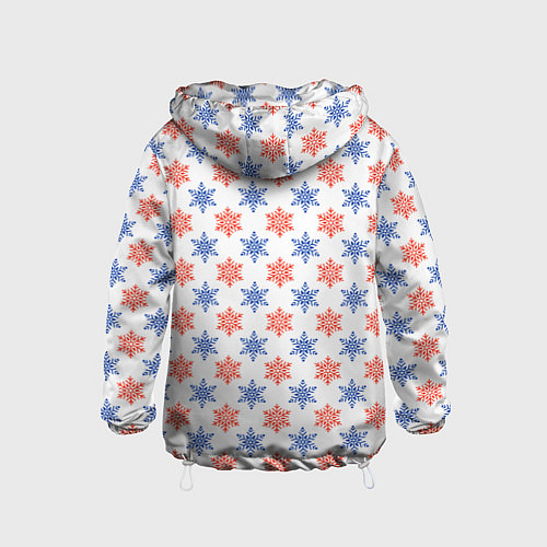 Детская ветровка Снежинки паттернsnowflakes pattern / 3D-Белый – фото 2