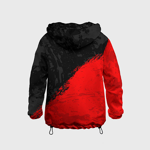 Детская ветровка DOTA 2 RED LOGO, БРЫЗГИ КРАСОК / 3D-Черный – фото 2