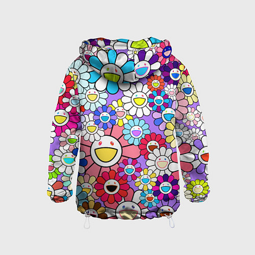 Детская ветровка Цветы Takashi Murakami / 3D-Белый – фото 2