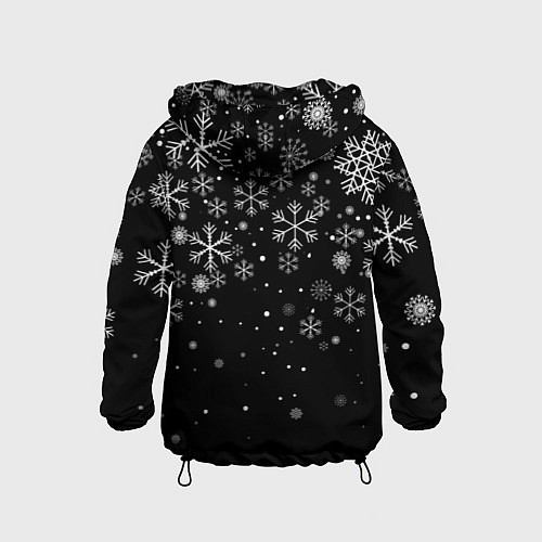 Детская ветровка Снежинки - С Новый год / 3D-Черный – фото 2