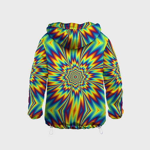 Детская ветровка Пульсирующий Огненный Цветок / 3D-Белый – фото 2