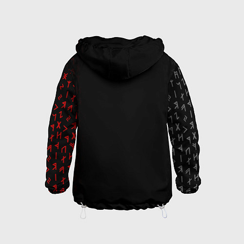 Детская ветровка СЛАВЯНСКАЯ СИМВОЛИКА, МЕТАЛЛИЧЕСКИЕ РУНЫ / 3D-Белый – фото 2