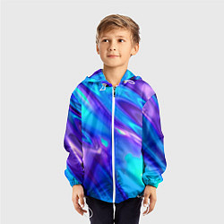 Ветровка с капюшоном детская Neon Holographic, цвет: 3D-белый — фото 2