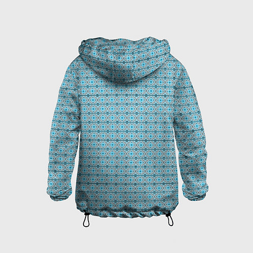 Детская ветровка Новогодний узор голубой / 3D-Черный – фото 2